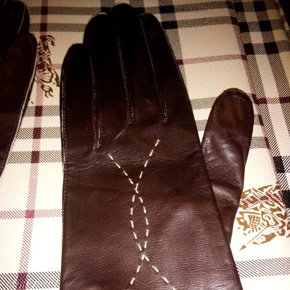 Beautiful Bacmo Leather Gloves 12 Inches Long Flared Vintage